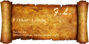 Fikker Linda névjegykártya